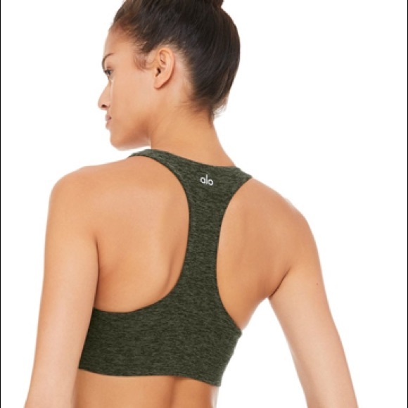 Alo Hunter Heather Green Alosoft Base Bra XS - Picture 5 of 5